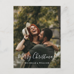 Postal Festiva Guión de Navidades de fotografía mínimo moderno