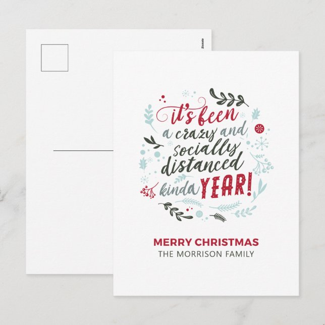 Postal Festiva Guión de Navidades divertidos (Anverso / Reverso)