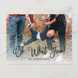 Postal Festiva Guión de nieve moderna 2 Foto