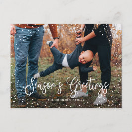 Postal Festiva Guión de nieve moderna 2 Foto