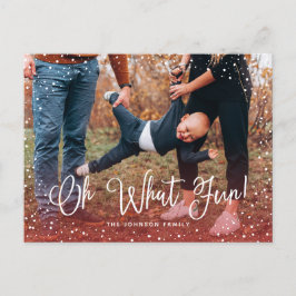 Postal Festiva Guión de nieve moderna 2 Foto