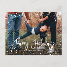 Postal Festiva Guión de nieve moderna 2 Foto