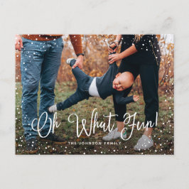 Postal Festiva Guión de nieve moderno 2 Foto