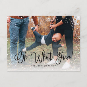 Postal Festiva Guión de nieve moderno 2 Foto