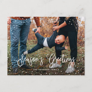 Postal Festiva Guión de nieve moderno 2 Foto