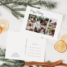 Guión moderno Felices Fiestas Cinco Fotos