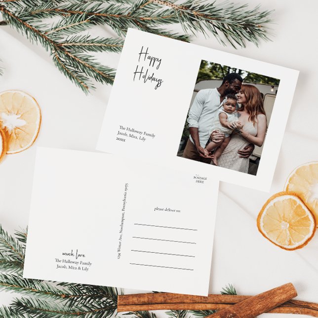 Postal Festiva Guión moderno Felices vacaciones Una foto (Subido por el creador)