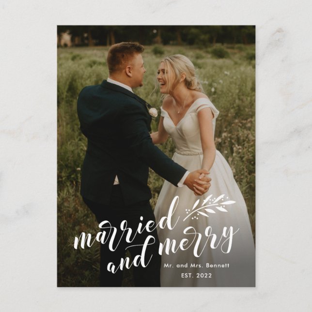 Postal Festiva Guión: Navidades de fotos casados y Bodas de moras (Anverso)