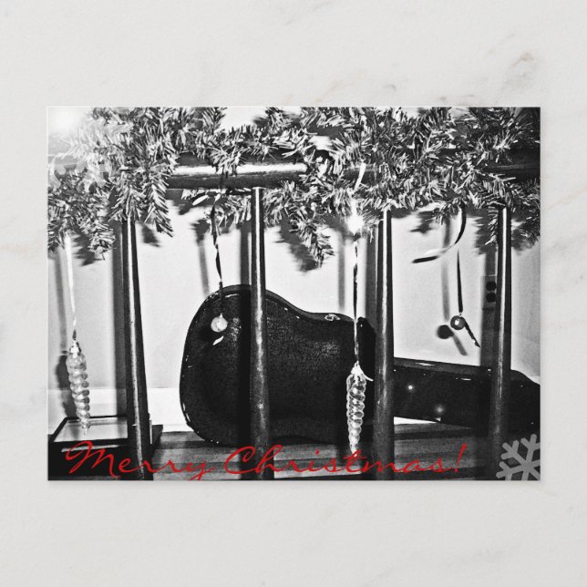 Postal Festiva Guitar de navidades (Anverso)