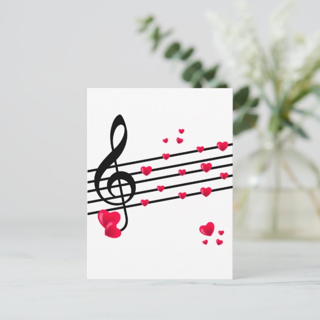 Postal Festiva Haces mi sonrisa cardíaca (Anverso de pie)