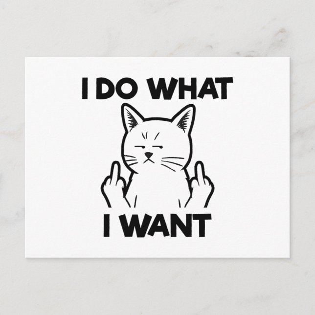 Postal Festiva Hago Lo Que Quiero Gato (Anverso)