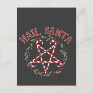 Postal Festiva Hail Satan Navidades Krampus Xmas Devil Candy