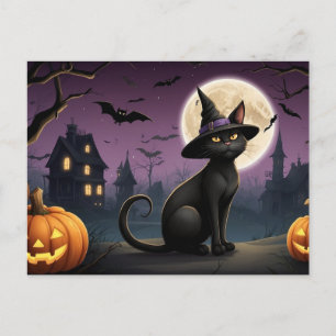Postal Festiva Halloween Black Cat Night Out