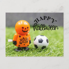 Postal Festiva Halloween de fútbol para jugador