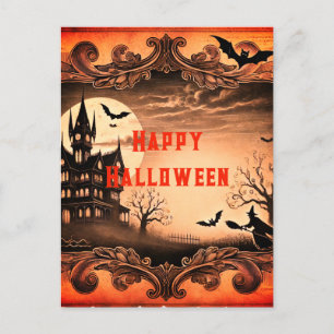 Postal Festiva Halloween de la Casa Gótica