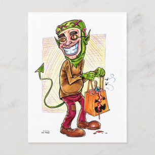 Postal Festiva Halloween de Monster Trick-or-Treater