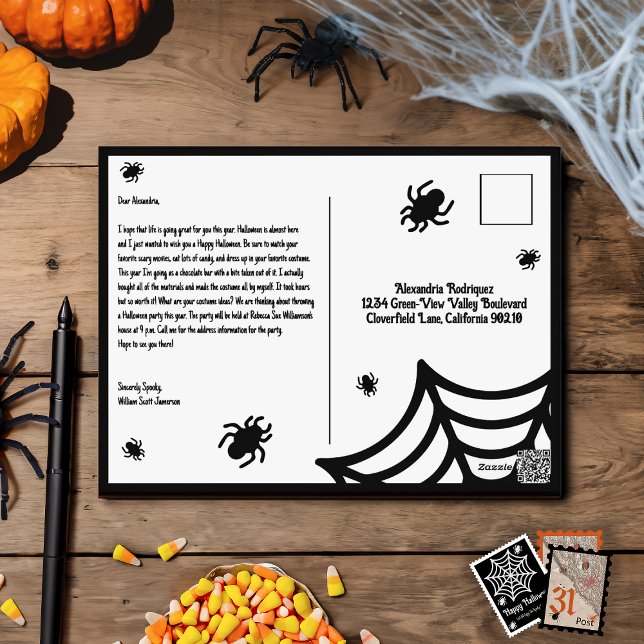 Postal Festiva Halloween de Spiderweb personalizado (Subido por el creador)