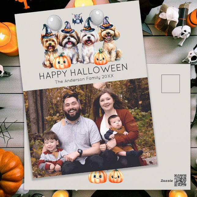 Postal Festiva Halloween feliz de la familia (Subido por el creador)
