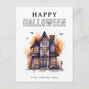 Postal Festiva Halloween Festial Personalizado Inmobiliaria