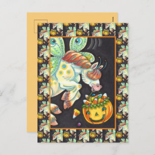 POSTAL FESTIVA HALLOWEEN FLYING HORSE CANDY CORN