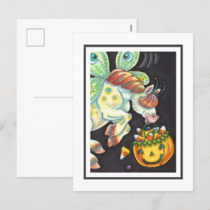 POSTAL FESTIVA HALLOWEEN FLYING HORSE CANDY CORN
