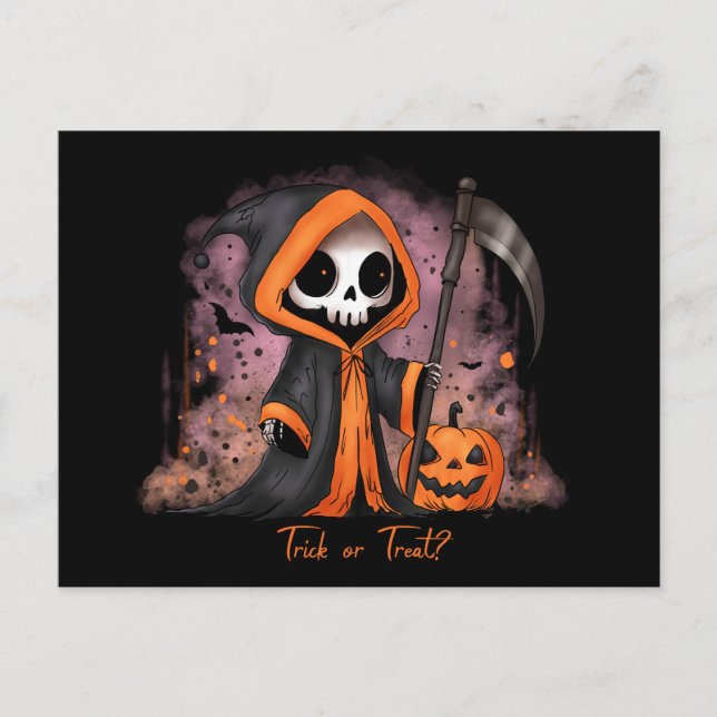 Postal Festiva Halloween Grim Reaper (Anverso)