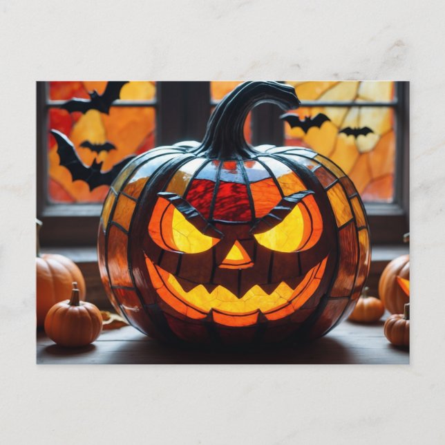 Postal Festiva Halloween Jack-O-Lantern (Anverso)