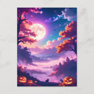 Postal Festiva Halloween mágico moderno