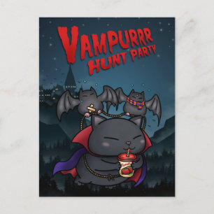 Postal Festiva Halloween Vampire Cat Vampurr