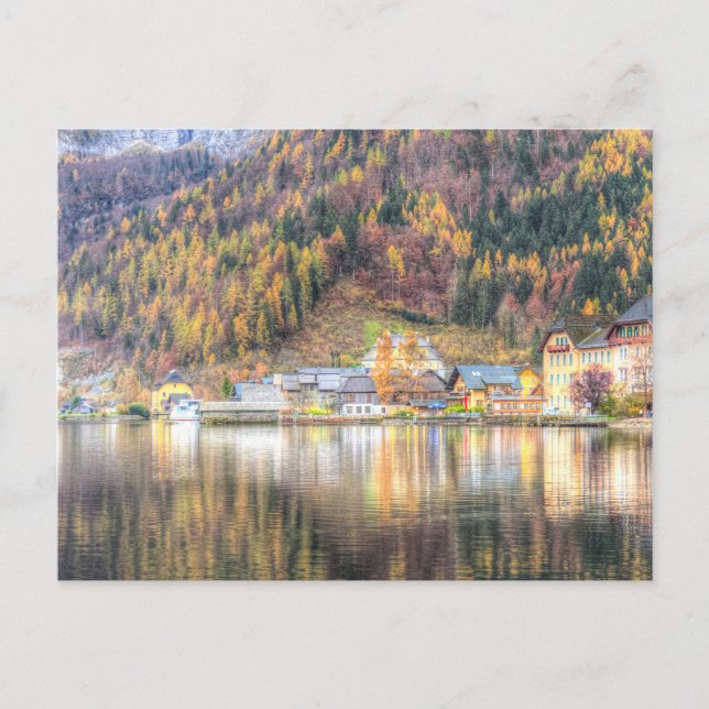 Postal Festiva Hallstatt Village Austria (Anverso)