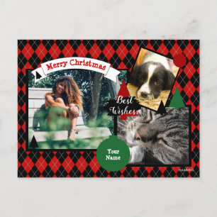 Postal Festiva HAMbyWG Black Argyle con cualquier otro color