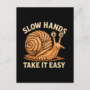 Postal Festiva Hand Snail Art Estilo Snail Hechos A Mano