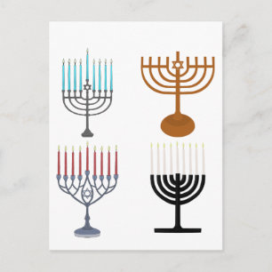 Postal Festiva Hanukkah Judaísmo Judío Religión