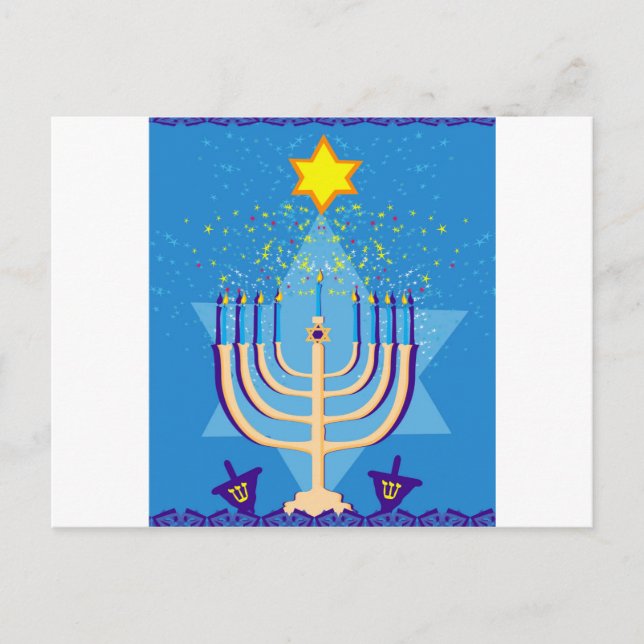 Postal Festiva hanukkah menorah (Anverso)