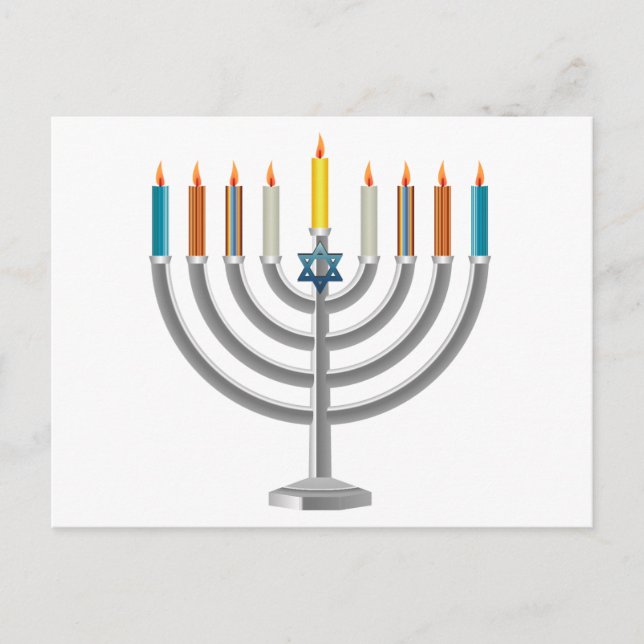Postal Festiva Hanukkah menorah (Anverso)