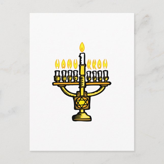 Postal Festiva Hanukkah Menorah (Anverso)