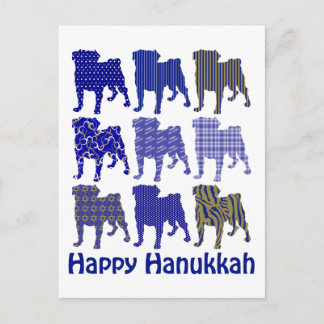 Postal Festiva Hanukkah Pugs