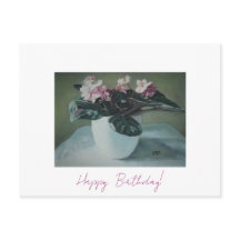 Happy Birday fine art vintage color rosa Flores Ca