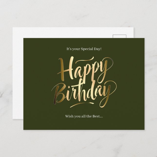 Postal Festiva Happy Birthday Special Day (Anverso / Reverso)