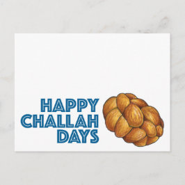 Postal Festiva Happy Challah Days Hanukkah Chanukah Loaf Bread