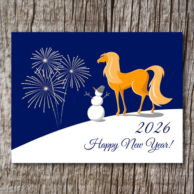 Postal Festiva Happy Chinese New Year of the Fire Horse 2026 (Subido por el creador)