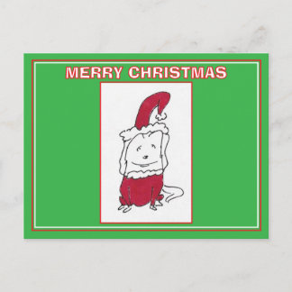 Postal Festiva Happy Christmas Dog Cartoon Merry Christmas