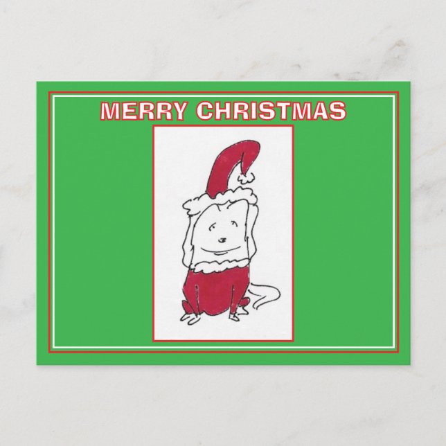 Postal Festiva Happy Christmas Dog Cartoon Merry Christmas (Anverso)