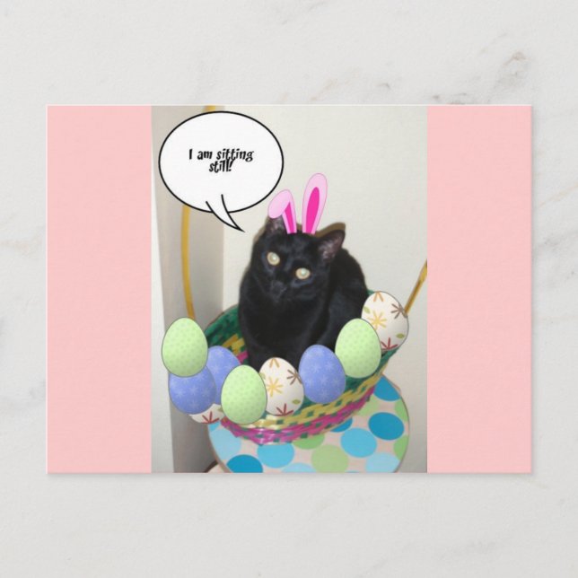 Postal Festiva Happy Easter Kitty (Anverso)