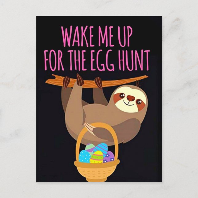 Postal Festiva Happy Easter Sloth (Anverso)