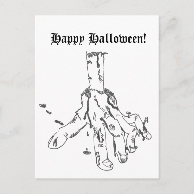 Postal Festiva Happy Halloween Postcard (Anverso)