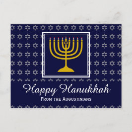 Postal Festiva HAPPY HANUKKAH Estrella de David Menorah personali