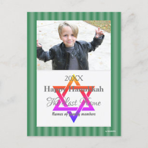 Postal Festiva Happy Hanukkah Photo Postcard - HAMbWG