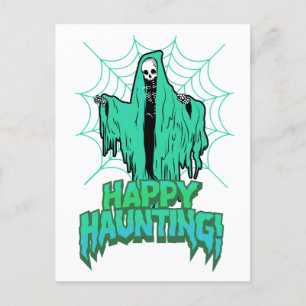 Postal Festiva Happy Haunting: La espeluznante parrilla verde Rea