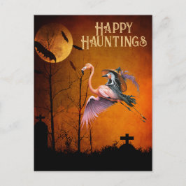 Postal Festiva Happy Hauntings Funny Halloween Greet